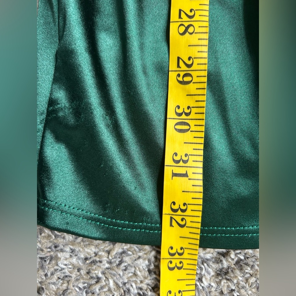 5/$25 Emerald Sundae gorgeous Bodycon mini dress with faux wrap size medium - Picture 5 of 8